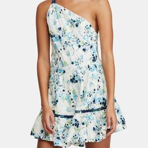 Free People‎ All Mine One Shoulder A-Line Floral Mini Dress Sm NWT